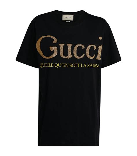 women's gucci print t-shirt|women gucci slogan t shirt.